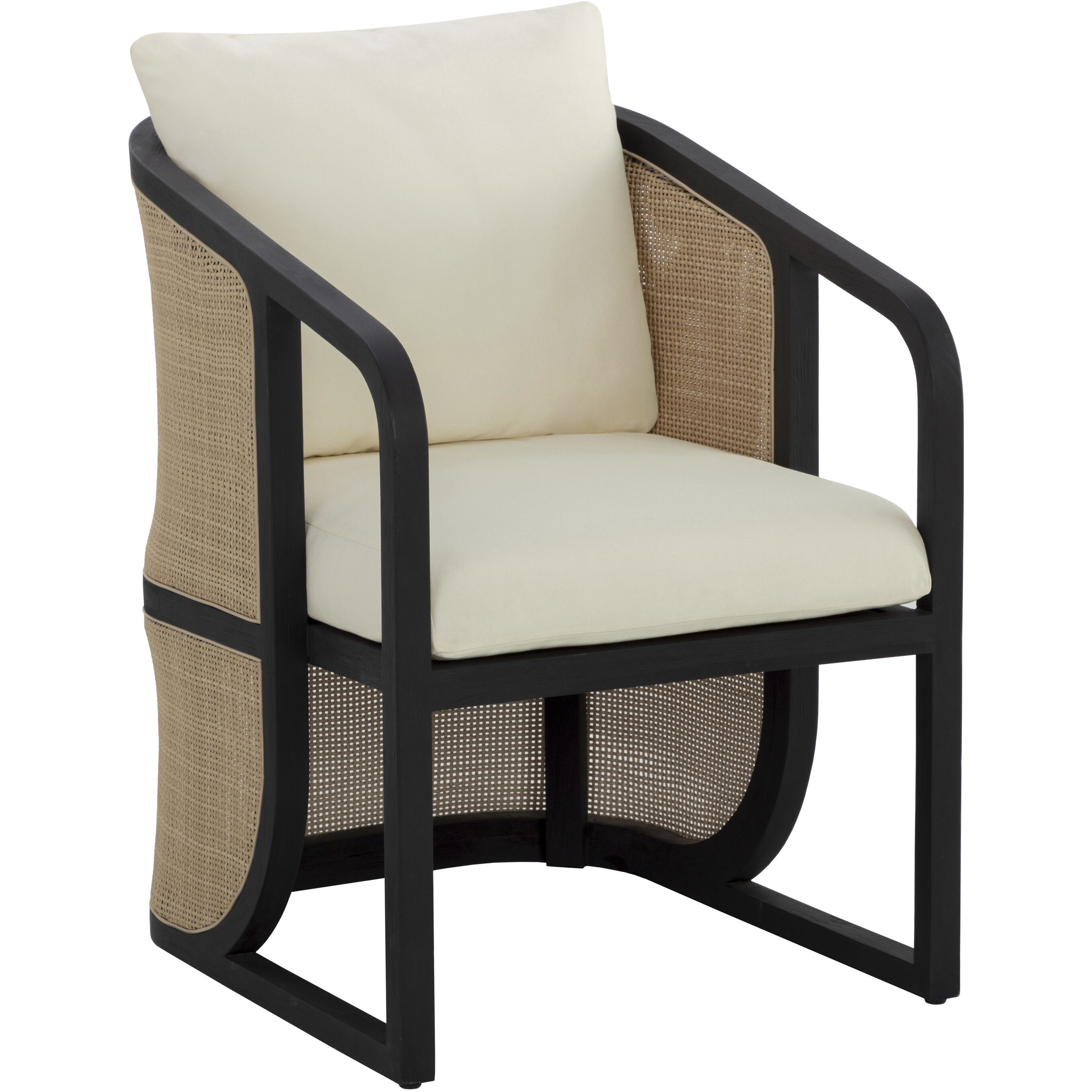 Palermo Charcoal / Stinson Cream Outdoor Dining Chair